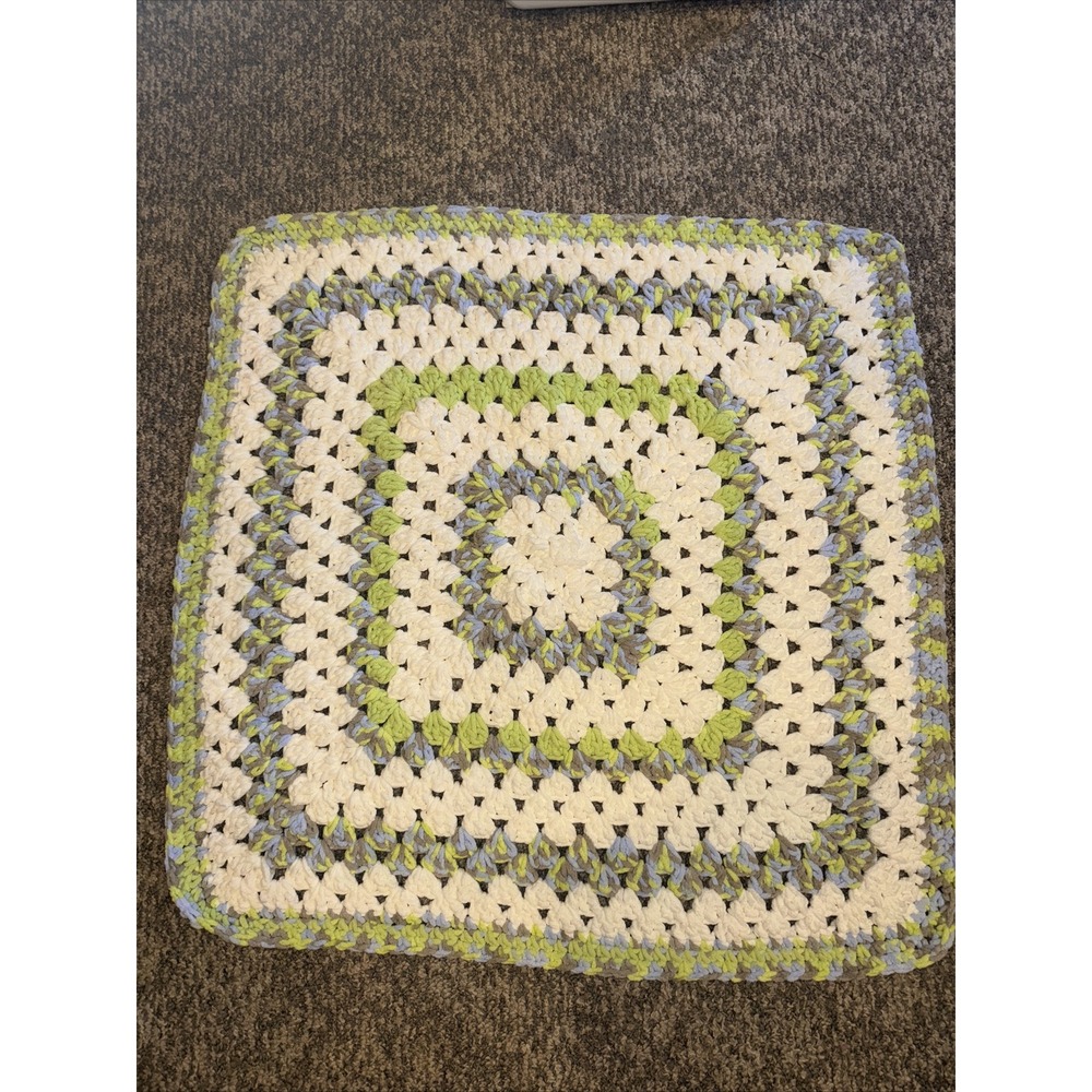 Handmade Crochet Granny Square Pillow‎ Cover Boho Living Room Decor